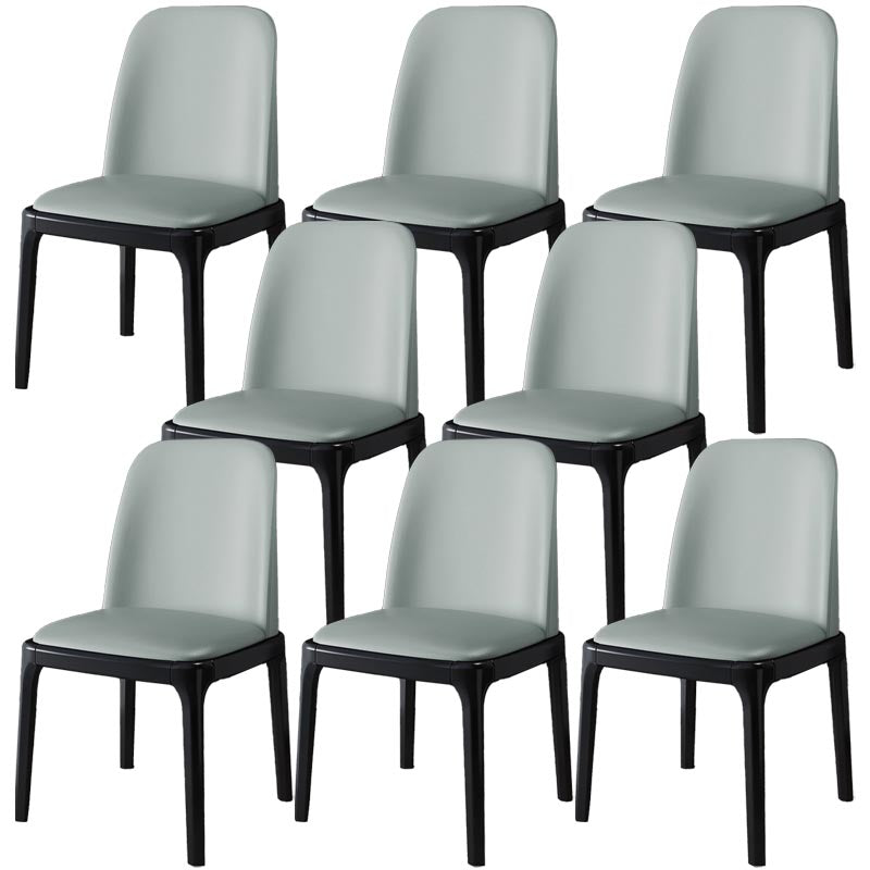 Silla de silla de comedor de cuero glamoroso en acabado mate para casa