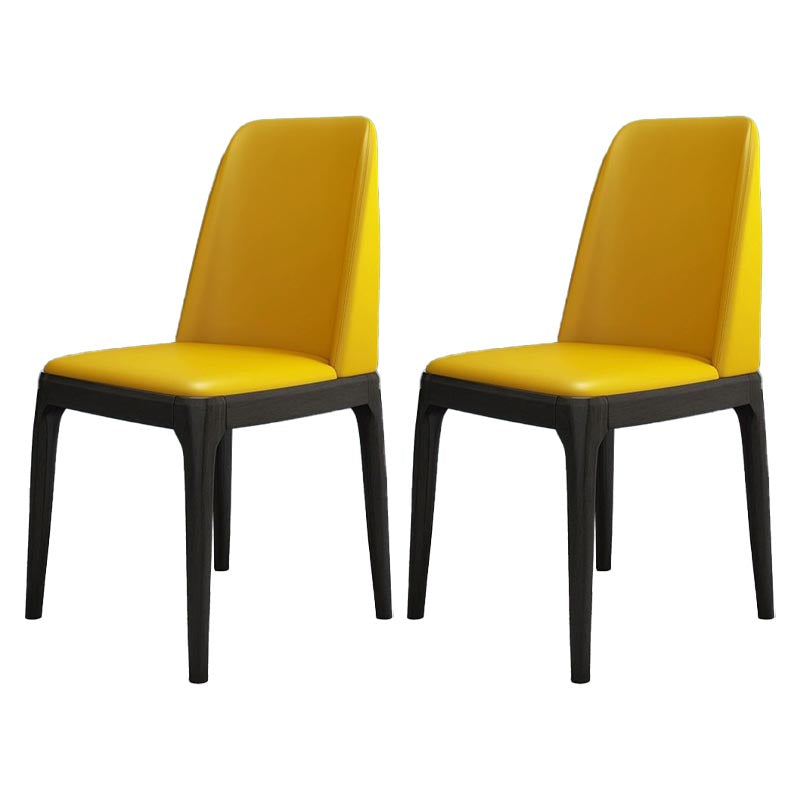 Silla de silla de comedor de cuero glamoroso en acabado mate para casa