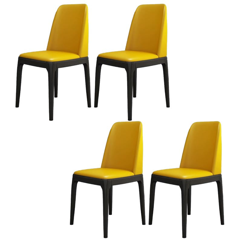 Silla de silla de comedor de cuero glamoroso en acabado mate para casa