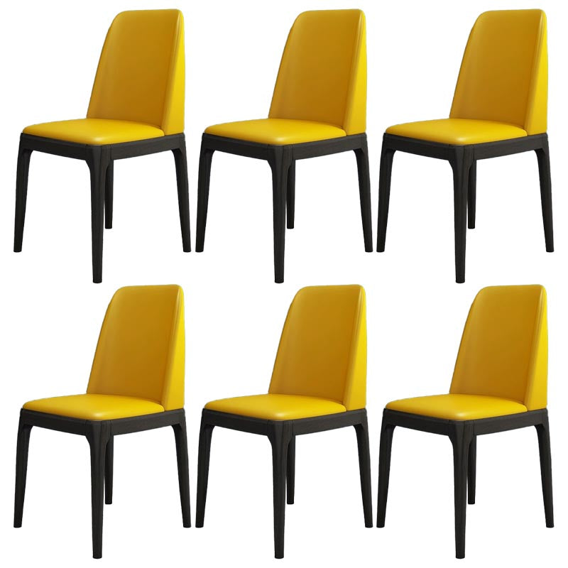 Silla de silla de comedor de cuero glamoroso en acabado mate para casa