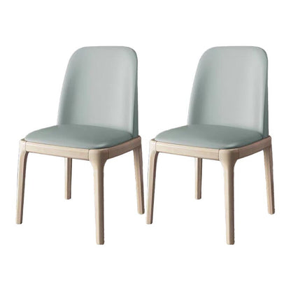 Silla de silla de comedor de cuero glamoroso en acabado mate para casa