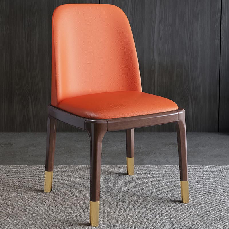 Silla de silla de comedor de cuero glamoroso en acabado mate para casa