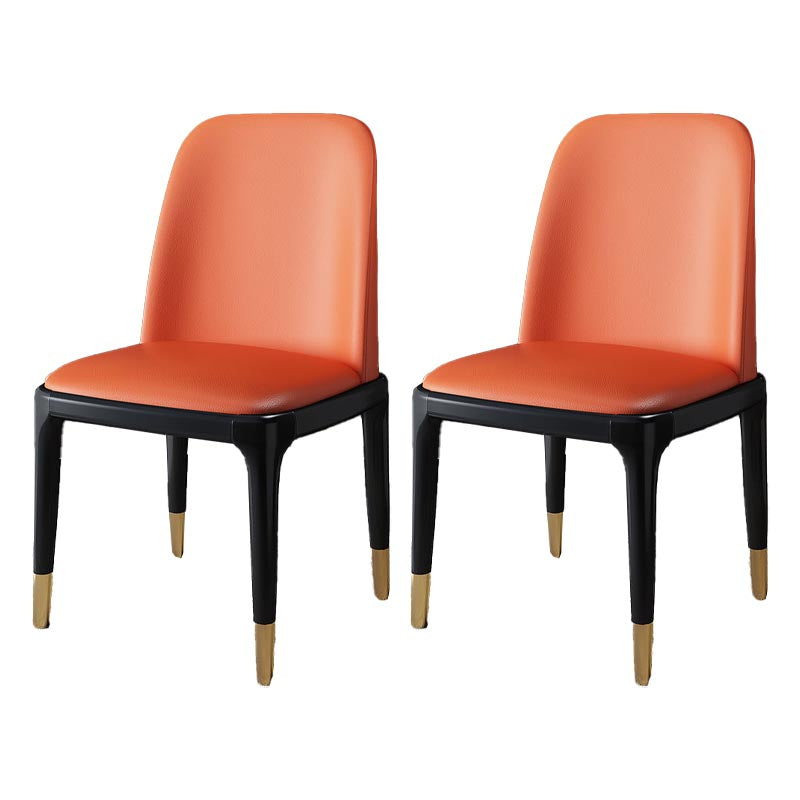 Silla de silla de comedor de cuero glamoroso en acabado mate para casa