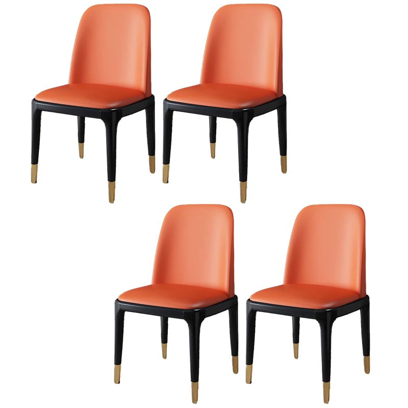 Silla de silla de comedor de cuero glamoroso en acabado mate para casa