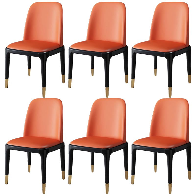 Silla de silla de comedor de cuero glamoroso en acabado mate para casa