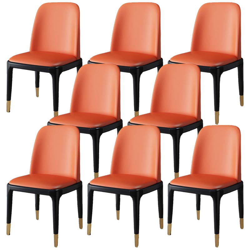 Silla de silla de comedor de cuero glamoroso en acabado mate para casa