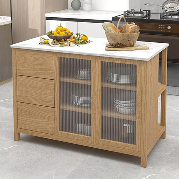 Tavolo da cucina tradizionale cucina stazionaria tavolo da cucina in legno con cassetto