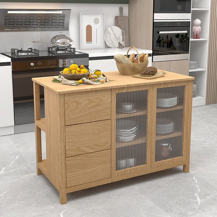 Tavolo da cucina tradizionale cucina stazionaria tavolo da cucina in legno con cassetto