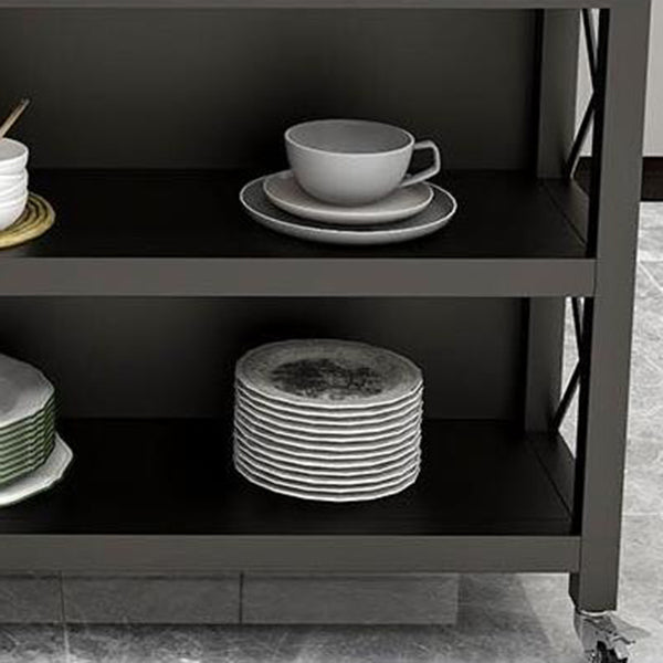 Mesa de la isla de cocina industrial enrollable Mesa de la isla de cocina de piedra