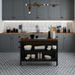 Industrial Stationary Kitchen Island Set Wood Rectangular Island Table Clearhalo 'furn' 'furn_kitchen_islands_carts' 'Furniture' 'Kitchen & Dining Furniture' 'Kitchen Islands & Carts' 'kitchen_islands_carts' 5394867