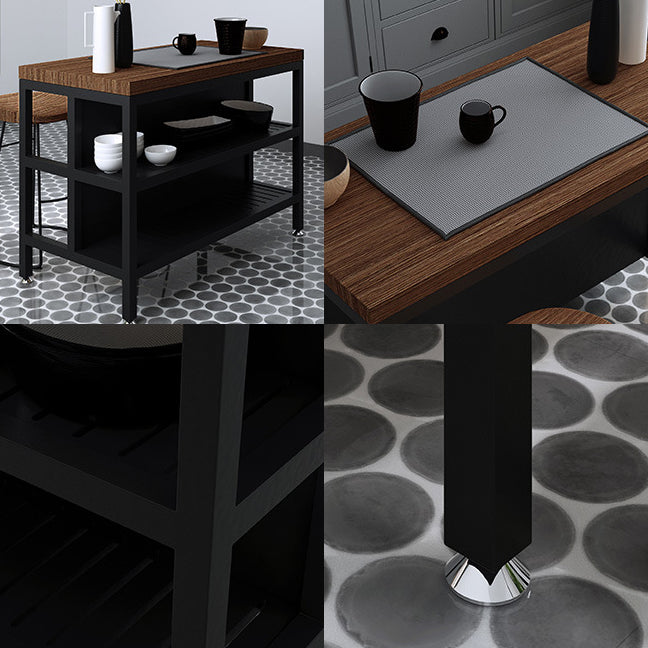 Industrial Stationary Kitchen Island Set Wood Rectangular Island Table Clearhalo 'furn' 'furn_kitchen_islands_carts' 'Furniture' 'Kitchen & Dining Furniture' 'Kitchen Islands & Carts' 'kitchen_islands_carts' 5394872