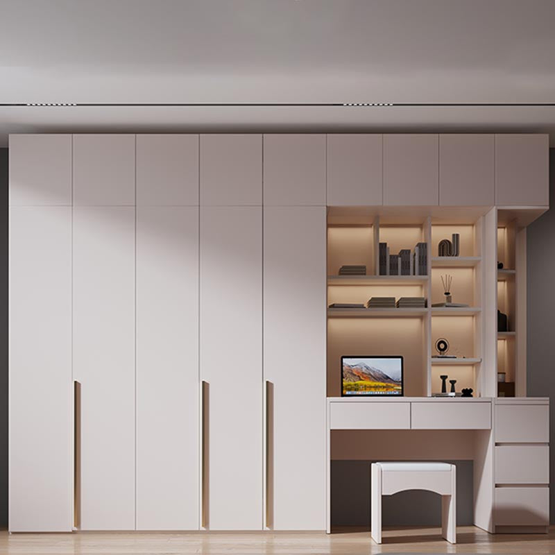 Gabinete de almacenamiento de dormitorio con gabinete moderno de madera fabricada con puerta con bisagras