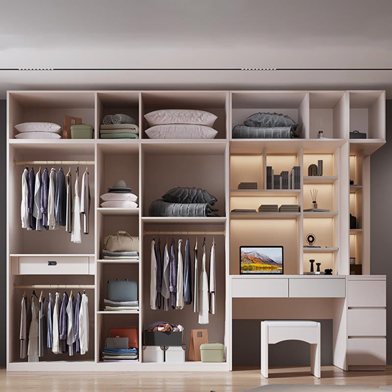 Gabinete de almacenamiento de dormitorio con gabinete moderno de madera fabricada con puerta con bisagras