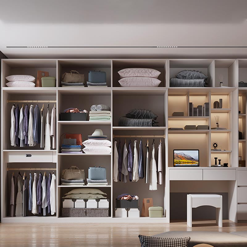 Bedroom Storage Cabinet with Hinged Door Manufactured Wood Modern Cabinet