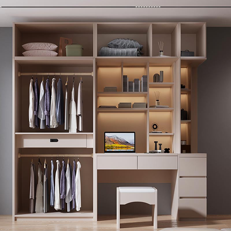 Gabinete de almacenamiento de dormitorio con gabinete moderno de madera fabricada con puerta con bisagras