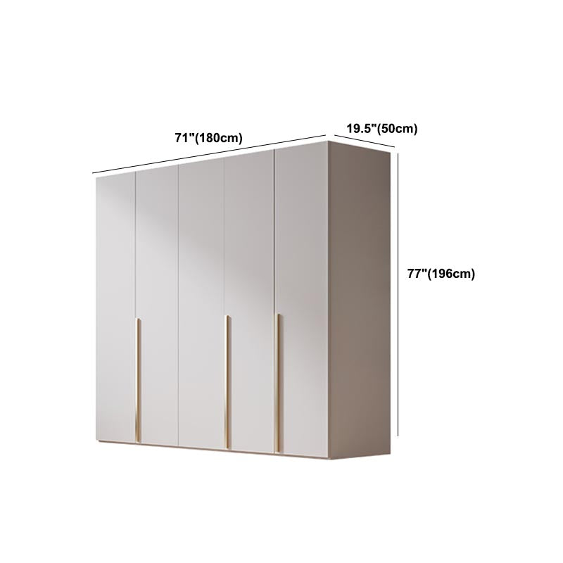 Bedroom Storage Cabinet with Hinged Door Manufactured Wood Modern Cabinet
