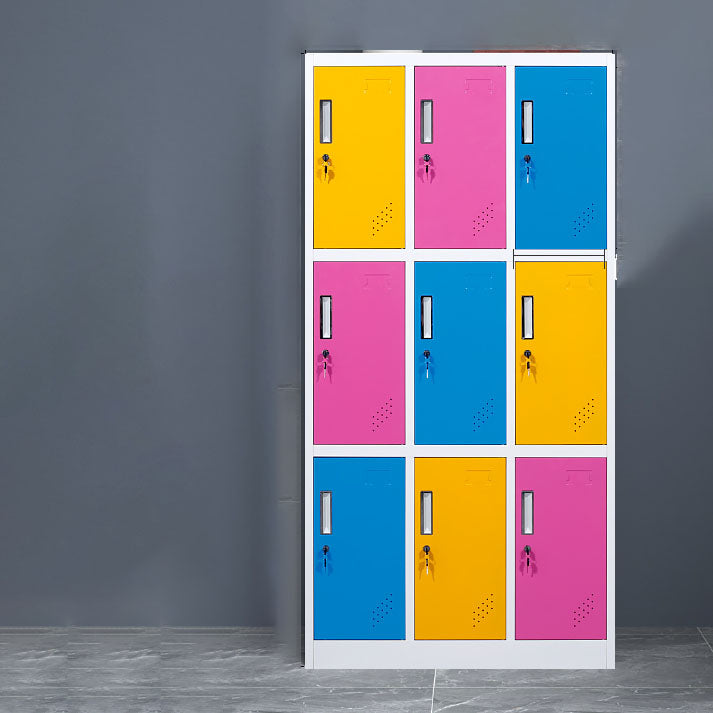 Contemporary Wardrobe 6-Door Metal Wardrobe Closet, 35.43" D x 16.53" W x 70.87" H