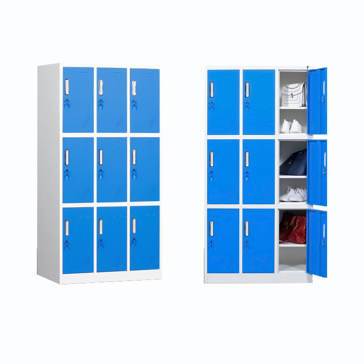 Contemporary Wardrobe 6-Door Metal Wardrobe Closet, 35.43" D x 16.53" W x 70.87" H