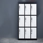 Contemporary Wardrobe 6-Door Metal Wardrobe Closet, 35.43" D x 16.53" W x 70.87" H