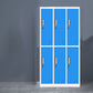 Contemporary Wardrobe 6-Door Metal Wardrobe Closet, 35.43" D x 16.53" W x 70.87" H