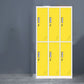 Contemporary Wardrobe 6-Door Metal Wardrobe Closet, 35.43" D x 16.53" W x 70.87" H