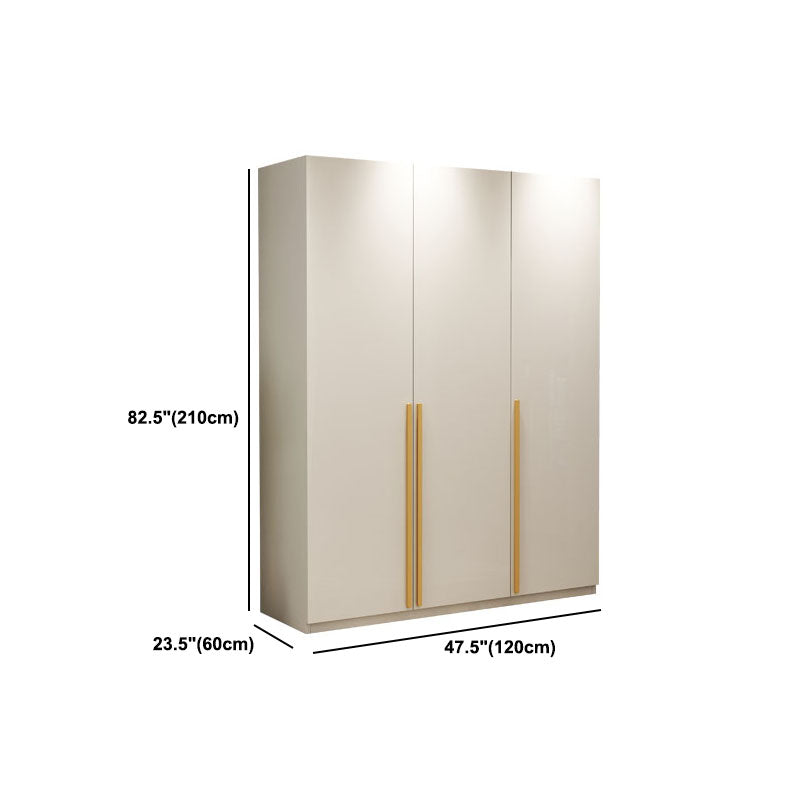 Contemporary Wooden Wardrobe White Color Soft Close Door Wardrobe Closet with 1-Door