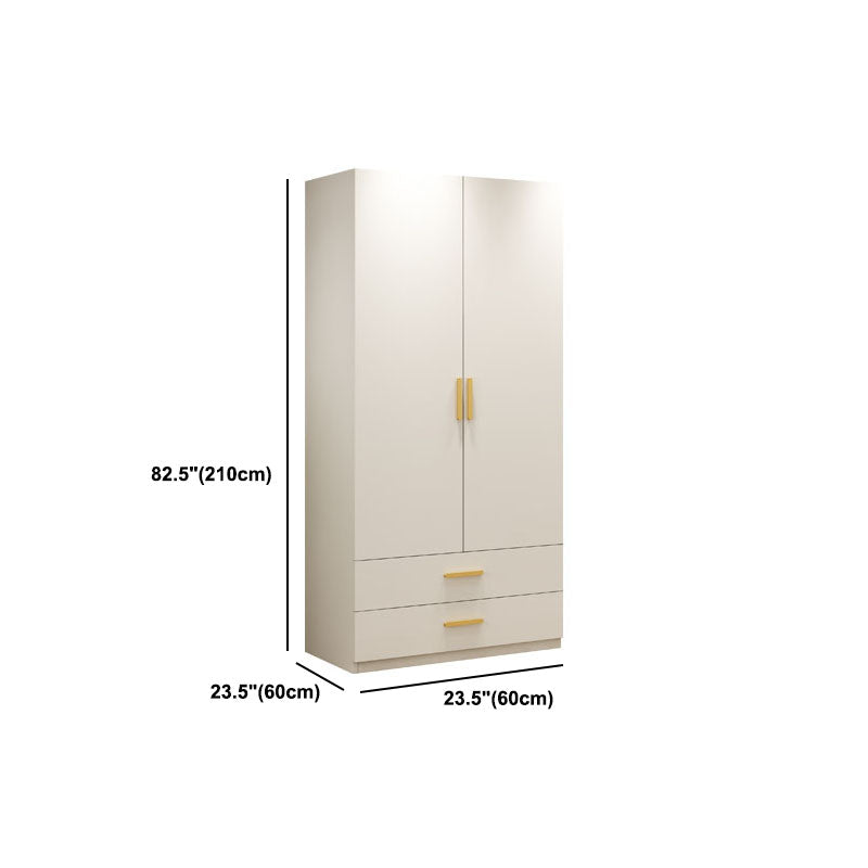 Contemporary Wooden Wardrobe White Color Soft Close Door Wardrobe Closet with 1-Door