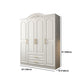 French Country Wardrobe White Colour Wooden Wardrobe Closet With 2 Drawers