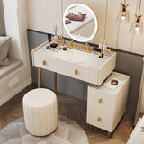2/4-Drawer Vanity Makeup Table Tabre Set Vanity Tool - 15,57 "D x 30,71" H Vanity White