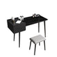 2 Storage Drawers Stone Top Vanity Table, 39.37"/47.24" W Make-up Vanity Set Makeup Vanity & Stools 39"L x 18"W x 30"H Black Clearhalo 'Bedroom Furniture' 'furn' 'furn_makeup_vanities' 'Furniture' 'Makeup Vanities' 'makeup_vanities' 5397950