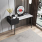 2 Storage Drawers Stone Top Vanity Table, 39.37"/47.24" W Make-up Vanity Set Makeup Vanity Black White Clearhalo 'Bedroom Furniture' 'furn' 'furn_makeup_vanities' 'Furniture' 'Makeup Vanities' 'makeup_vanities' 5397952