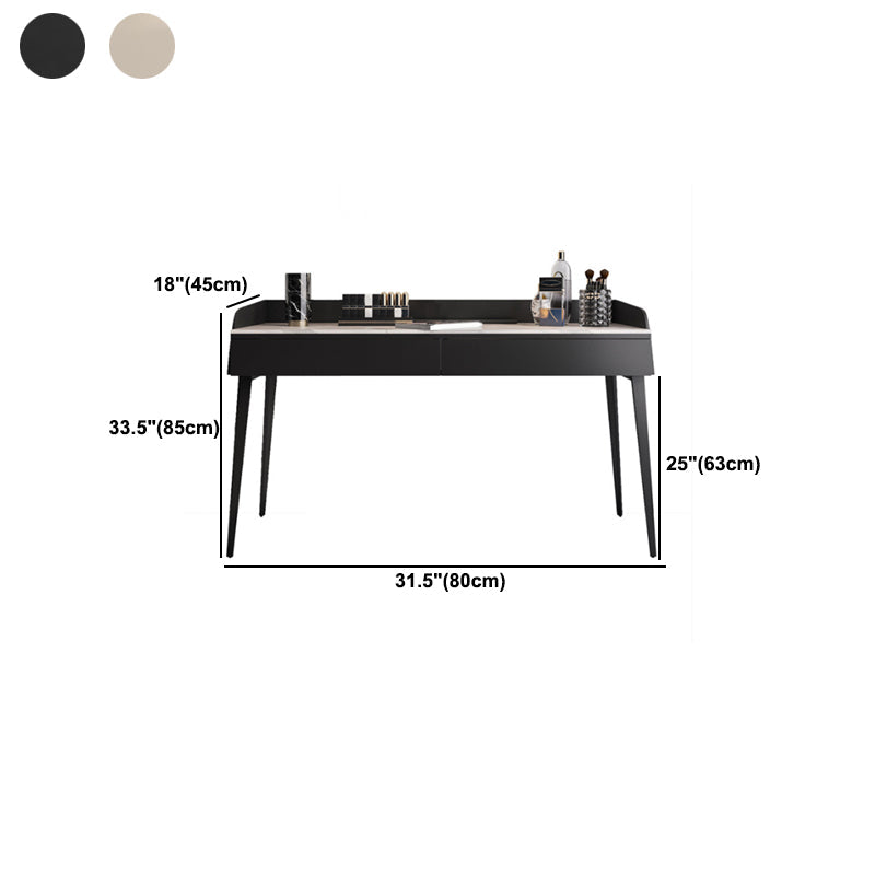 Camera da letto Make-Up Vanity Desk 31.5 "/39.37" /47.24 "W, finitura nera/kaki
