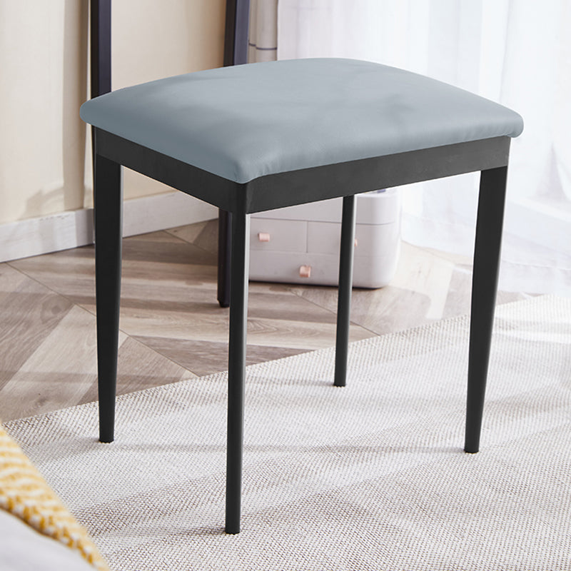 Wood/Stone Vanity Set with Stool, 1 Drawer Modern Dresser - 30.7" H Clearhalo 'Bedroom Furniture' 'furn' 'furn_makeup_vanities' 'Furniture' 'Makeup Vanities' 'makeup_vanities' 5397983