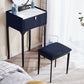 Wood/Stone Vanity Set with Stool, 1 Drawer Modern Dresser - 30.7" H Clearhalo 'Bedroom Furniture' 'furn' 'furn_makeup_vanities' 'Furniture' 'Makeup Vanities' 'makeup_vanities' 5398001