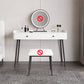 Set di sgabelli moderni per trucco per vanità in pietra bianca - 31,5 "/39.37" /47.24 "w
