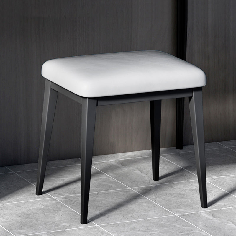 Contemporary 4 Drawers Stone Dresser, 31.5" High Vanity Set with Stool