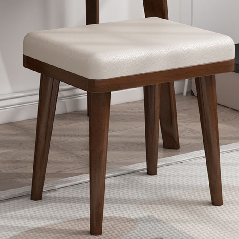 Natural/Brown Wooden Vanity with Mirror, 2 Drawers Dresser - 27.56"/31.5" W