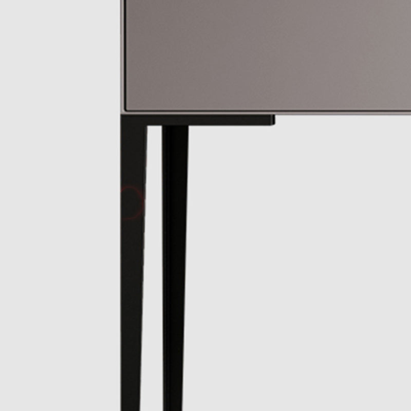 Vanité en bois grise, 31,5 "/39.4" largeur de vanité de maquillage avec tabouret