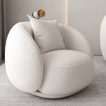 Sofá de sofá curvado con brazo de esmoquin apretado contemporáneo en gris/blanco