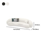 モダンホワイト/グレーウール湾曲したソファタイトバックの固定断面