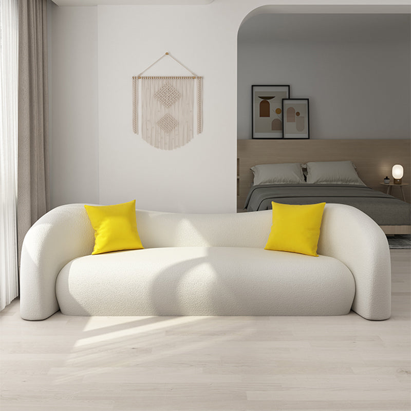 Contemporary Tight Back Sofa Tuxedo Arm Settee Couch in White Clearhalo 'furn' 'furn_sofas' 'Furniture' 'Living Room Furniture' 'Sofa' 'sofas' 5399845