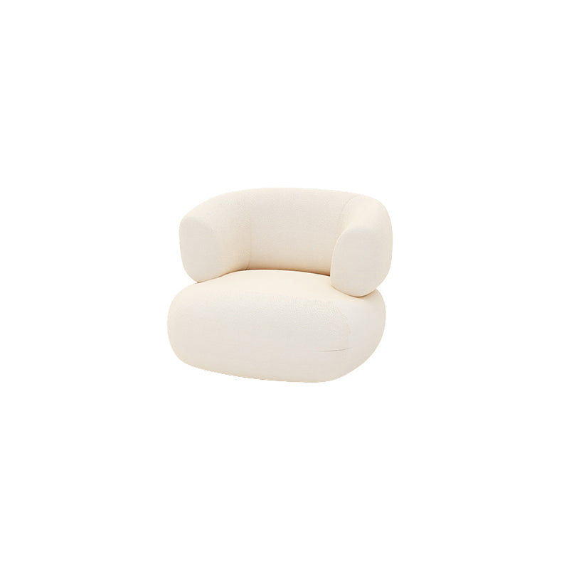 Contemporary Tight Back Sofa Tuxedo Arm Settee Couch in White 34"L x 28"W x 29"H Clearhalo 'furn' 'furn_sofas' 'Furniture' 'Living Room Furniture' 'Sofa' 'sofas' 5399849