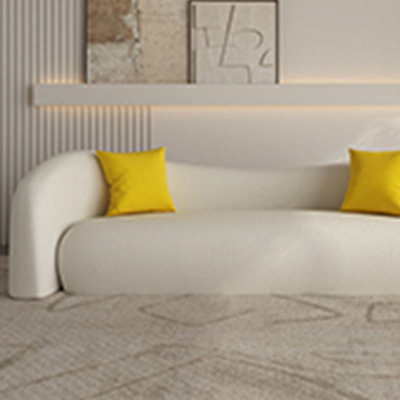 Contemporary Tight Back Sofa Tuxedo Arm Settee Couch in White Clearhalo 'furn' 'furn_sofas' 'Furniture' 'Living Room Furniture' 'Sofa' 'sofas' 5399851