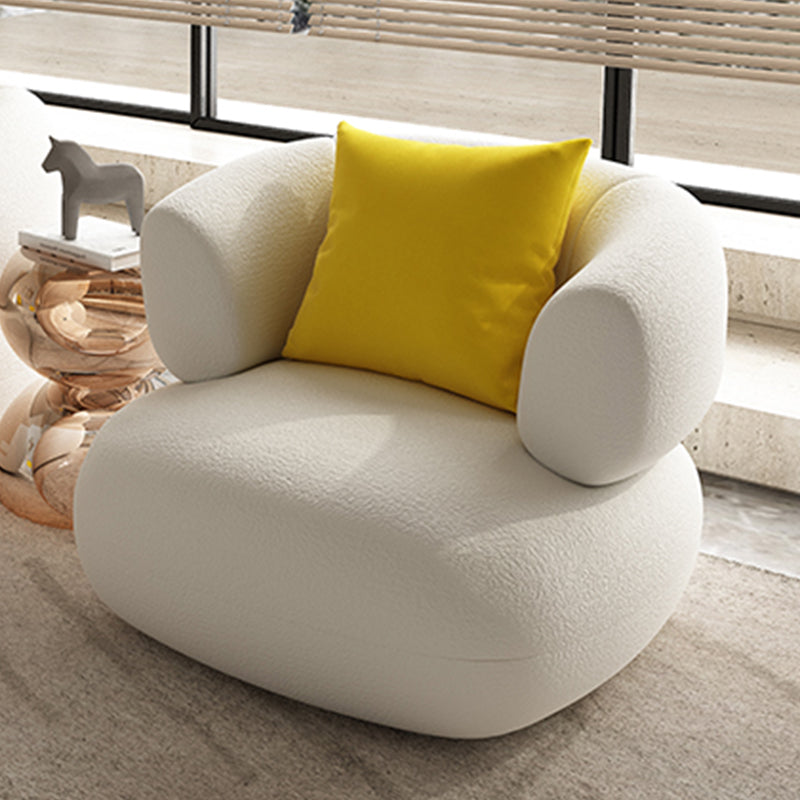 Contemporary Tight Back Sofa Tuxedo Arm Settee Couch in White Clearhalo 'furn' 'furn_sofas' 'Furniture' 'Living Room Furniture' 'Sofa' 'sofas' 5399854