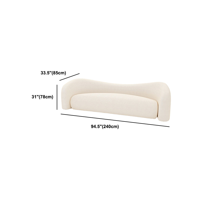 Contemporary Tight Back Sofa Tuxedo Arm Settee Couch in White Clearhalo 'furn' 'furn_sofas' 'Furniture' 'Living Room Furniture' 'Sofa' 'sofas' 5399861