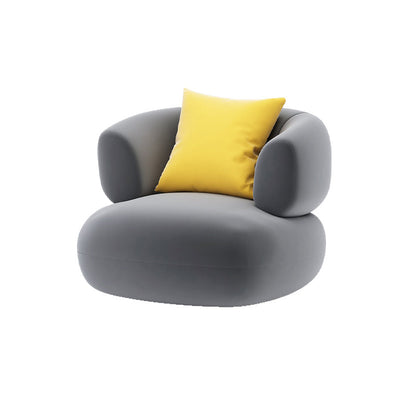 Canapé en velours gris sans bras canapé standard contemporain avec dos serré