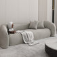 Wool Contemporary Sloped Arm Sofa Curved Sofa for Living Room, Apartment 94"L x 33"W x 31"H Grey Clearhalo 'furn' 'furn_sofas' 'Furniture' 'Living Room Furniture' 'Sofa' 'sofas' 5399898