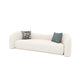 Wool Contemporary Sloped Arm Sofa Curved Sofa for Living Room, Apartment White Clearhalo 'furn' 'furn_sofas' 'Furniture' 'Living Room Furniture' 'Sofa' 'sofas' 5399902