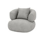 Wool Contemporary Sloped Arm Sofa Curved Sofa for Living Room, Apartment 34"L x 28"W x 29"H Grey Clearhalo 'furn' 'furn_sofas' 'Furniture' 'Living Room Furniture' 'Sofa' 'sofas' 5399908