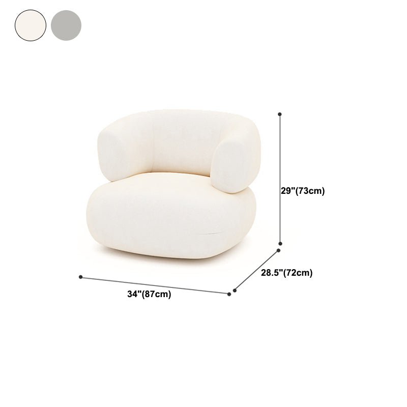Wool Contemporary Sloped Arm Sofa Curved Sofa for Living Room, Apartment Clearhalo 'furn' 'furn_sofas' 'Furniture' 'Living Room Furniture' 'Sofa' 'sofas' 5399911